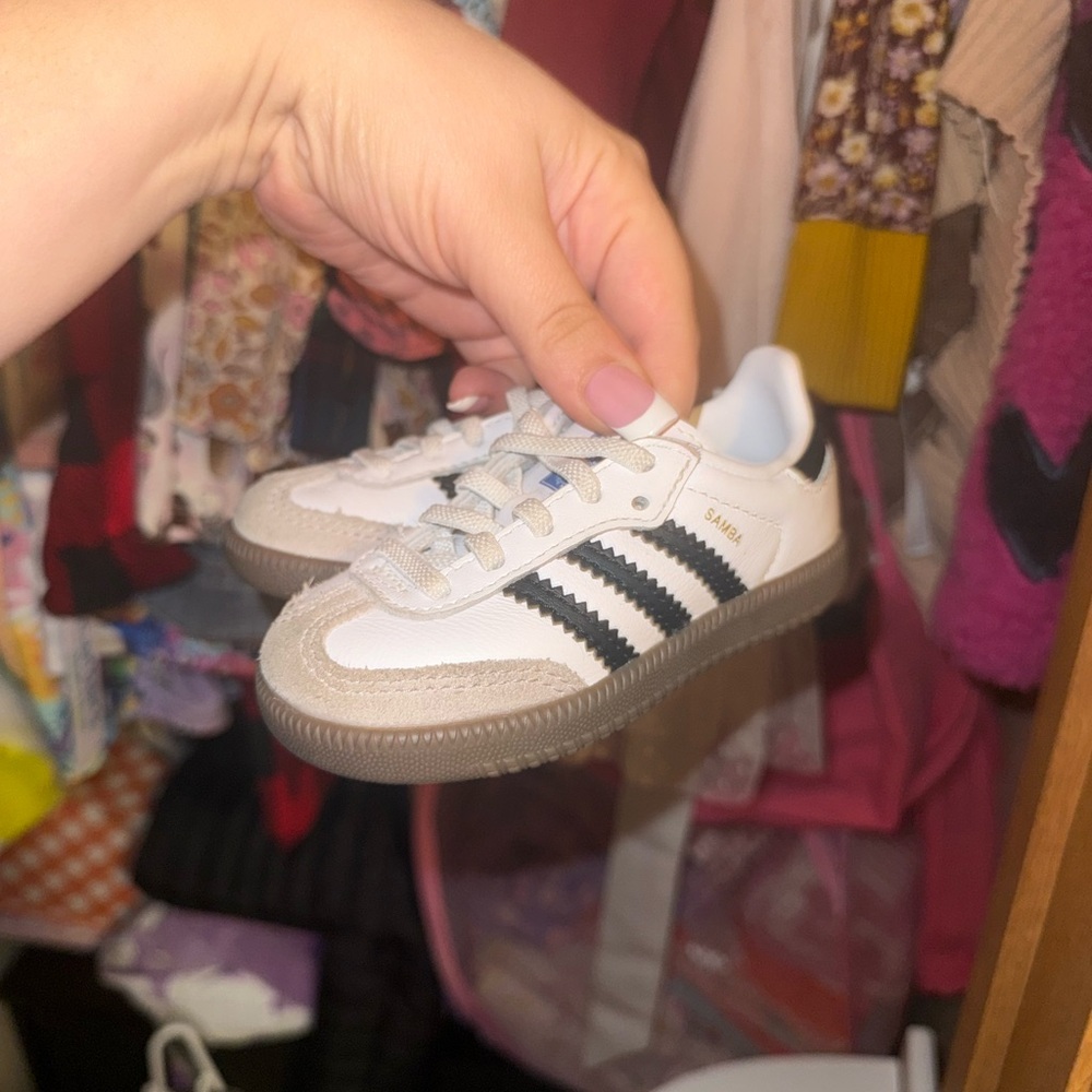 adidas Samba Toddler Sneakers - White and Black